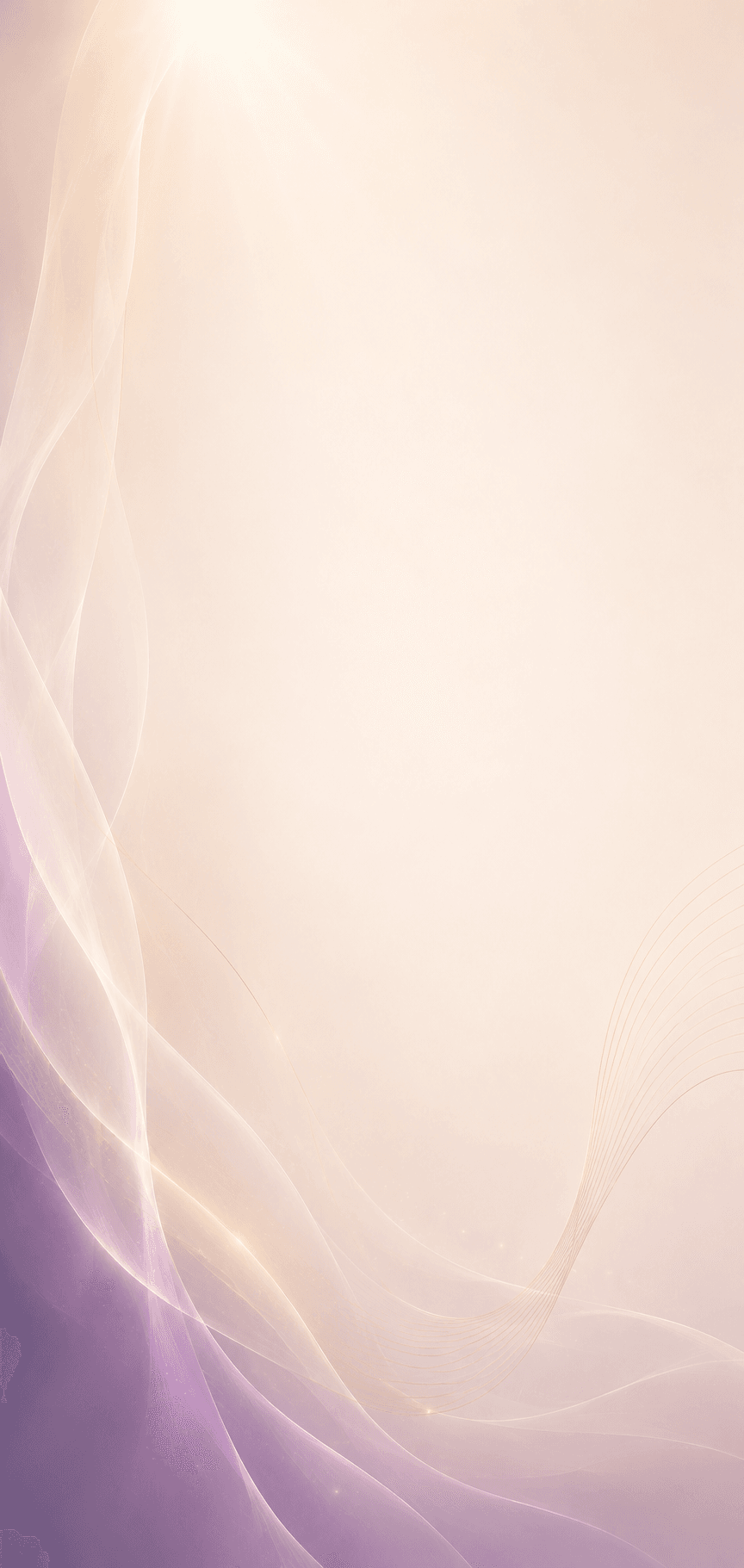 Soft cream light crossed by a lilac veil.