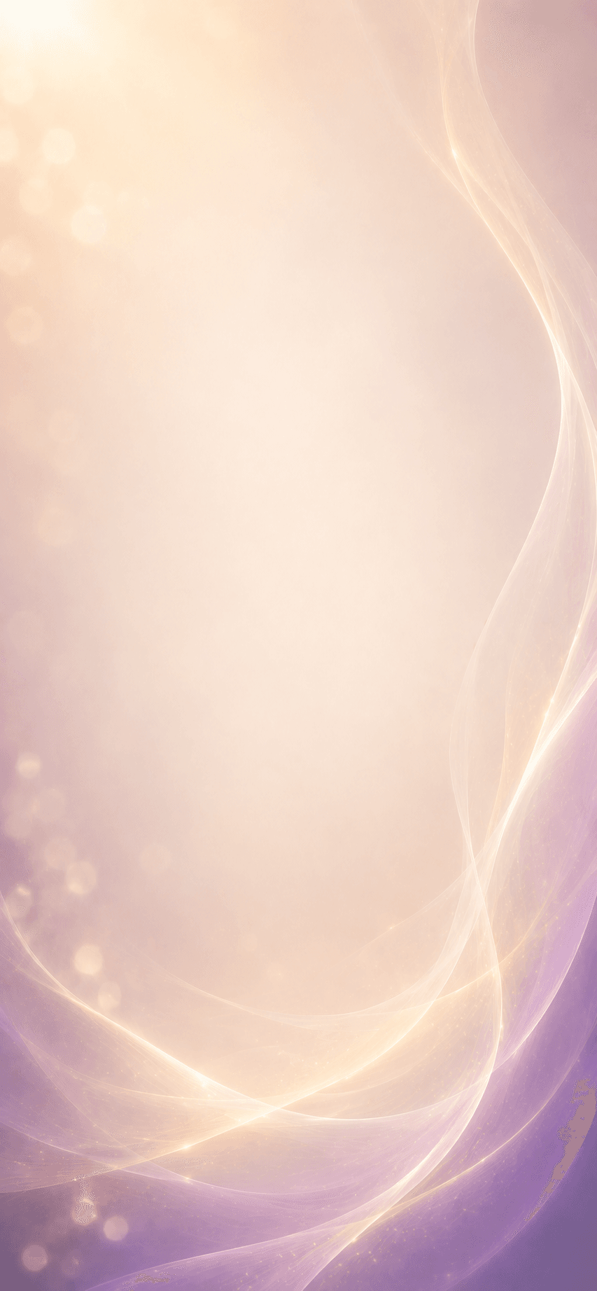 A soft cream field crossed by gold and lilac light.